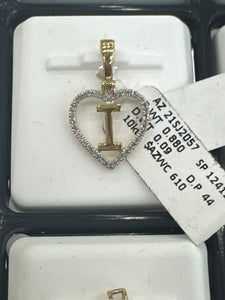 Diamond letter i pendant