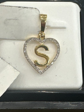 Diamond letter s pendant