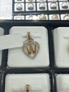 Diamond letter w pendant