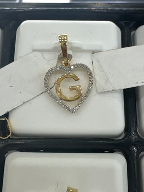 Diamond letter g pendant