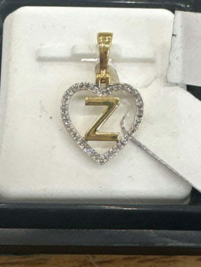 Diamond letter z pendant