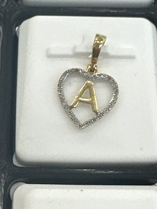 Diamond letter a pendant