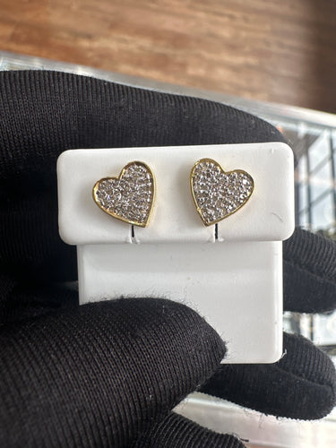 Diamond heart earrings