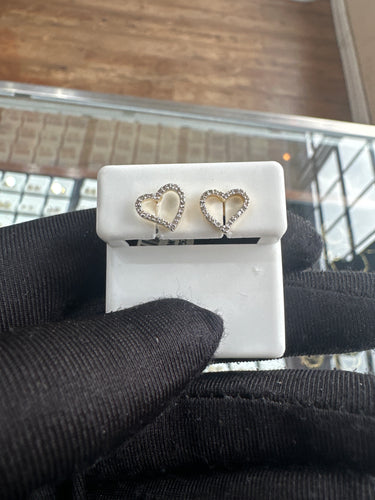 Diamond heart earrings