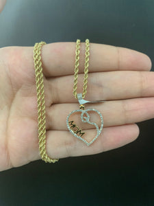 Chain & Diamond Mom Pendant Set