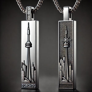 Toronto Skyline Pendant – Urban Elegance for the Modern Man