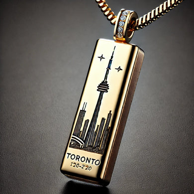 Toronto Skyline Pendant – Urban Elegance for the Modern Man