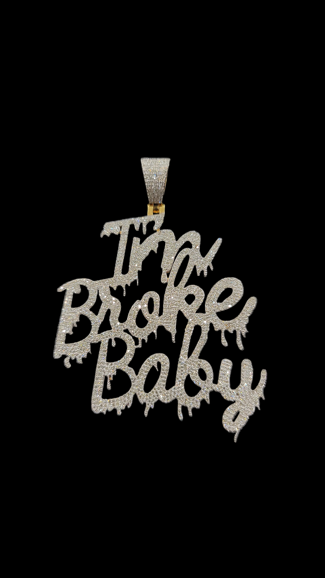 Diamond I'm Broke Baby Pendant